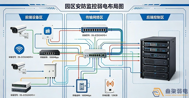 成都园区安防监控整体弱电布局施工