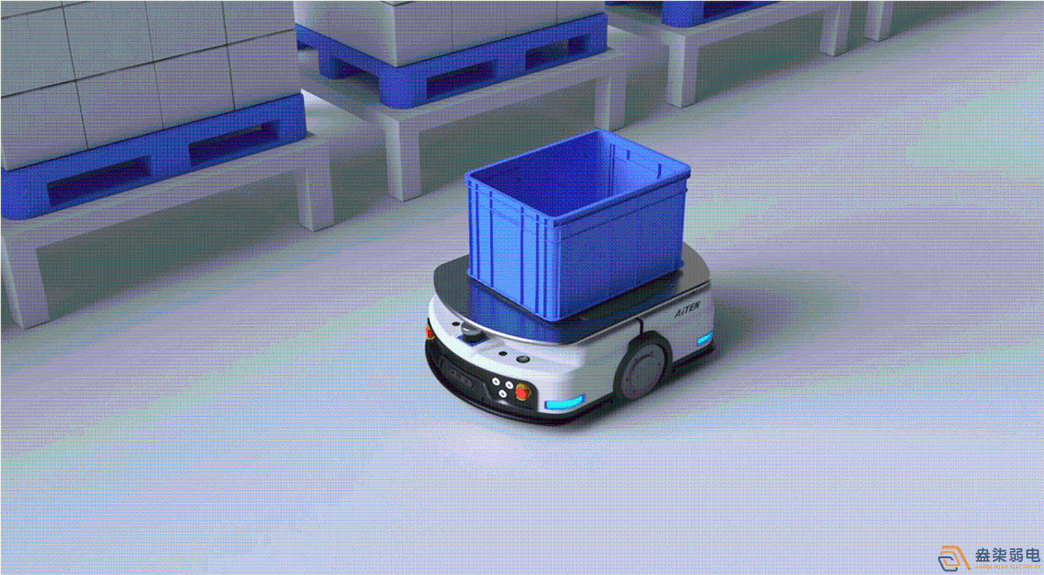 潜伏机器人顶升60公分，全厂任意穿梭